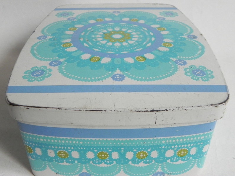 Vintage Ira Denmark Ethel Horn cookie tincanister Danish Mid Century Modernist Nordic design.