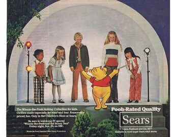 1977 Winnie the Pooh Sears Clothing Advertisement Page