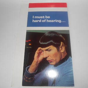 1976 ENORME Star Trek Spock Ears Activiteit Wenskaart 6 &quot;x12.5&quot;