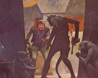 Mos Eisley Cantina 1977 Original Vintage Star Wars Painting Print by Ralph McQuarrie