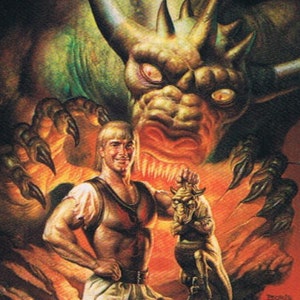 May include: A video game advertisement for Eric the Unready, a fantasy adventure game with a comedic tone. The ad features a colorful illustration of a dragon and a knight, along with quotes from reviewers praising the game's humor and gameplay.