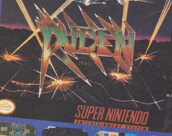 1992 Raiden Trad SNES Super Nintendo Vintage Video Game Ad