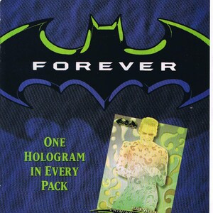 2 BATMAN FOREVER Jahrgang Film Sammelkarten Anzeigenseiten