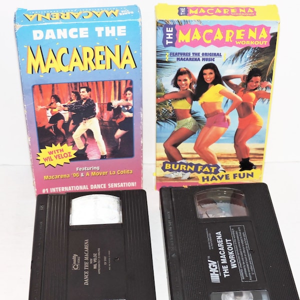 2x MACARENA Dance / Workout VHS Cassette Tapes