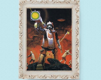 Futuristic / Robotic Soldier 1980 Science Fiction / Fantasy Art Print