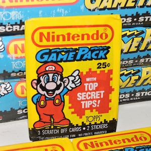 1x Mario 1989 Topps Nintendo Game Packs Sammelkarten Sealed Pack