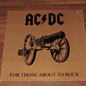 AC/DC For Those About To Rock 1981 Hard Rock Music 12" Vinyl Record