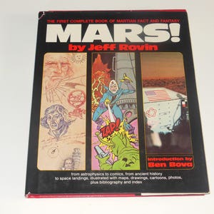 Mars - The First Complete Book Of Martian Fact And Fantasy by Jeff Rovin Hardcover with Dust Jacket