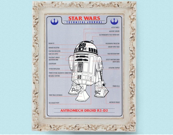 STAR WARS R2-D2 ドロイド 技術図面 設計図ページ - Etsy 日本