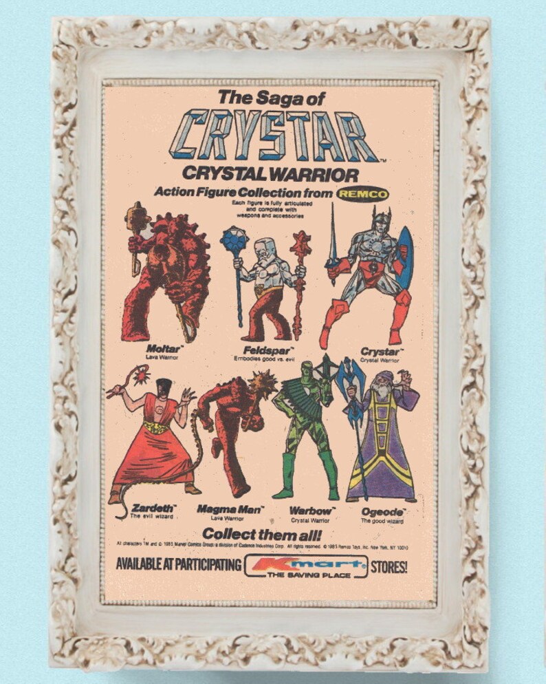 1983 Crystar Crystal Warrior REMCO Action Figure Toy Ad Etsy