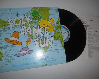 1984-Volkstanz-Fun von Georgiana Stewart einfache Volkslieder und Tänze Vinyl 12" Rekord LP