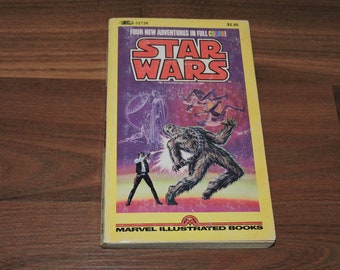1st Edition 1981 Star Wars Marvel Illustrated Books #1 Four New Adventures 1981, 1st edition, Color Softcover Book