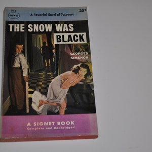 The Snow Was Black Georges Simenon First Edition Vintage  Softcover Book