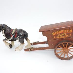 Vintage Porzellan Pferdewagen Highfield Bakeries
