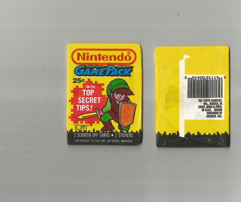 1x Zelda Link 1989 Topps Nintendo Game Packs Trading Cards Etsy