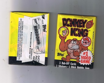 1x Donkey Kong 1982 Topps Nintendo Trading Cards Sealed Pack