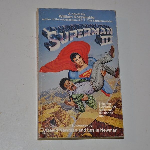 1983 Superman III Novel by William Kotzwinkle 1st Edition 1st Printing Richard Pryor Paperback Book