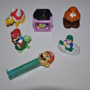 6x videogamespeelgoed Nintendo Mario & Luigi Sonic plastic figuren MdDonalds Happy Meal speelgoed