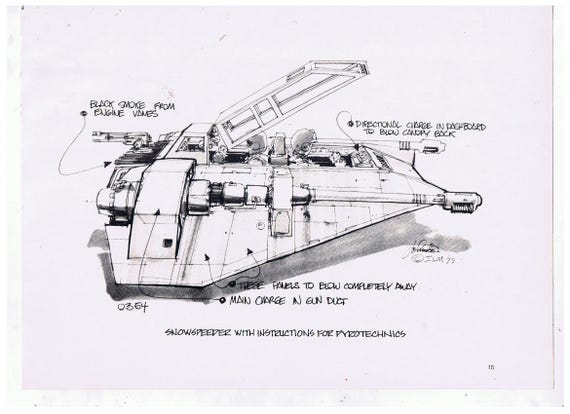 3x SNOWSPEEDER Original 1980 Star Wars the Empire Strikes Back