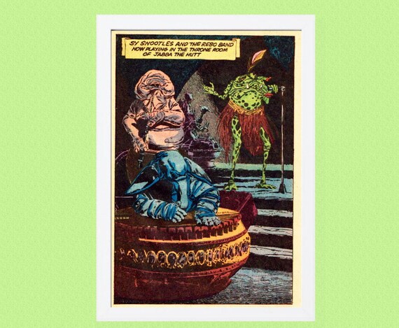 1983 STAR WARS Sy Snootles Rebo Band Pinup Poster Comic Book Page