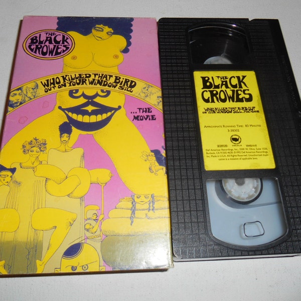 1992 The Black Crowes Who Killed That Bird On Your Window Sill The Movie Vintage Music VHS Tape