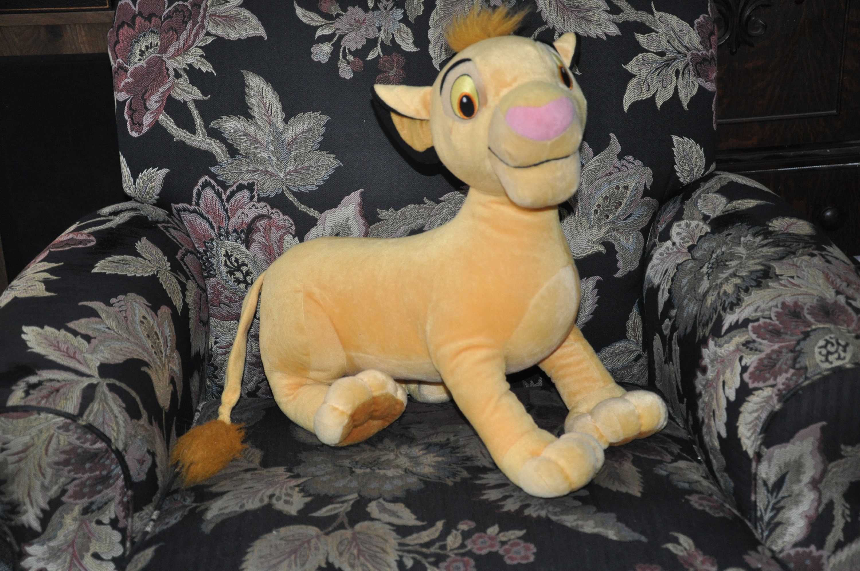 Peluche lion Simba DISNEY MATTEL Authentic Le Roi Lion vintage 1983