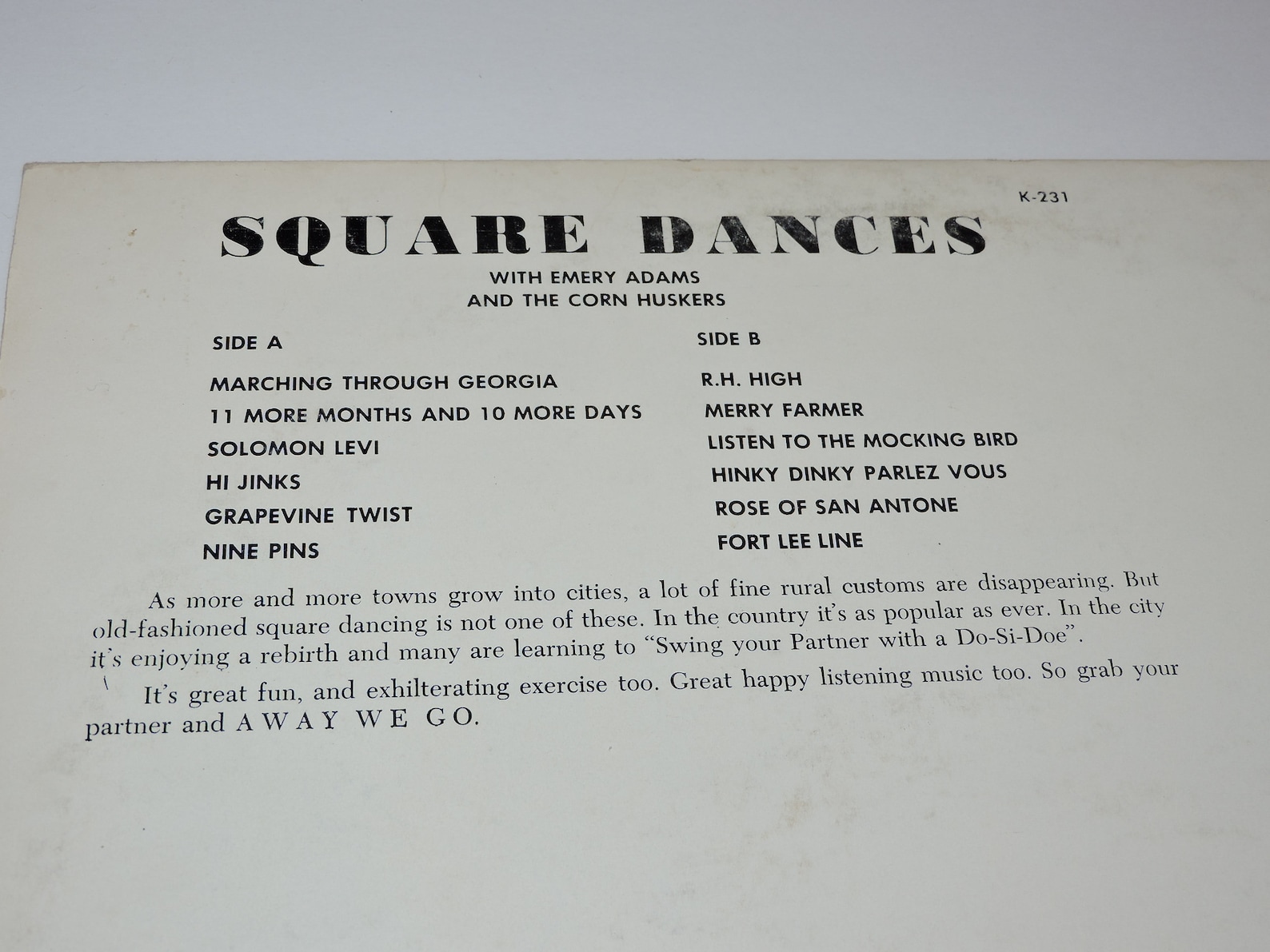 2x Square Dance Records With Call and Instructions Emery Etsy