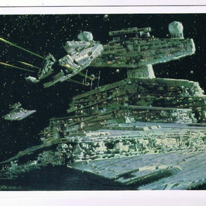 Millennium Falcon and Star Destroyer 5&quot;x7&quot; Star Wars Photo Card The Empire Strikes Back