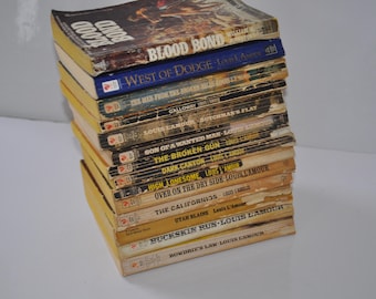 Lot of 14x Louis L'Amour Vintage Western Paperback Books