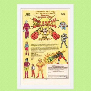 1988 SOLAR MAN Comic Book Wall Poster Adversitement