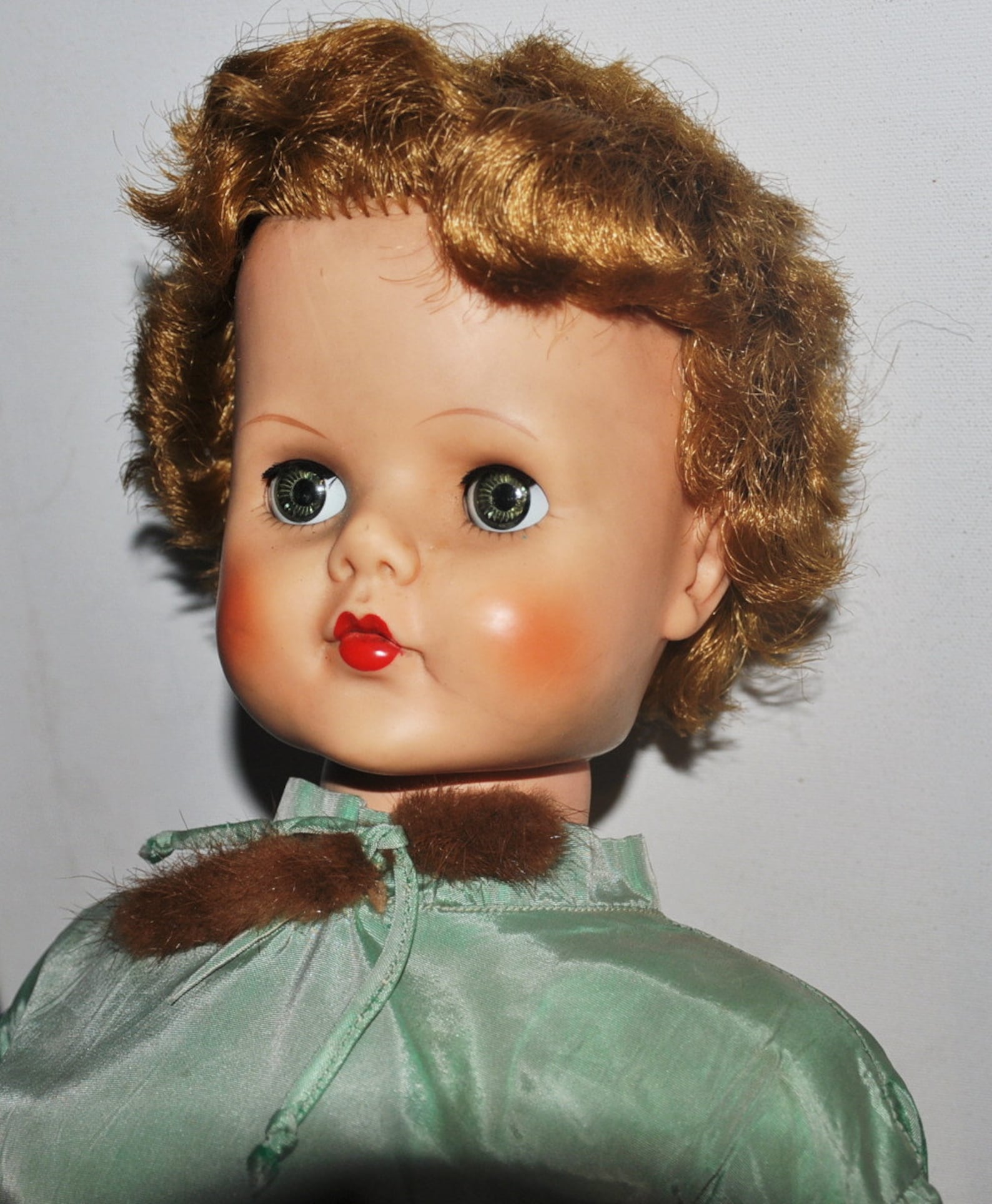 Antique MANCO 1950s Rubber Vinyl Doll Sleep Eyes Doll 28 Etsy
