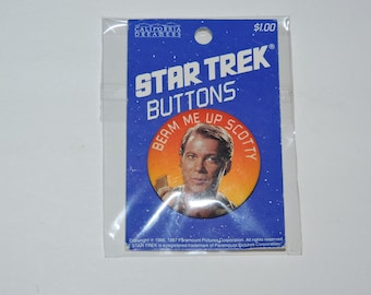Botón pinback de la serie original de Star Trek de 1987 de Kirk