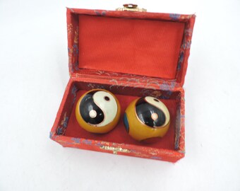 Vintage Stress Balls In Original Fabric Covered Box