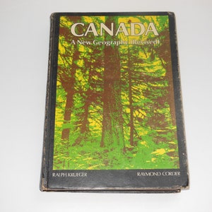 1974 au Canada un nouvelle géographie (révisé) Rare Vintage manuels éducatifs livre relié