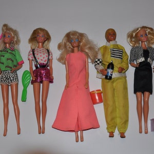 Vintage Mattel Barbie And Ken Dolls Large Barbie Toy Lot