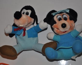 Disney Goofy And Minnie Mouse Vintage Walt Disney Plush Mickey's Christmas Carol Toys