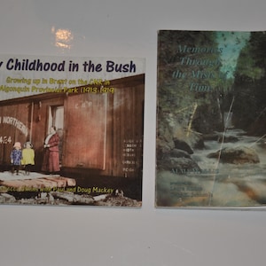 2 x Northern Ontario Canada Vintage softcover biografische geschiedenisboeken -