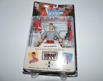 Figura de acción de lucha libre de la WWF Ken Shamrock, serie 1 de 1997, S.T.O.M.P. War Zone, Jakks Pacific