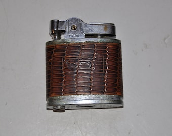 Vintage Fire-Lite Chief Leather Cigarette Lighter - Tobacciana