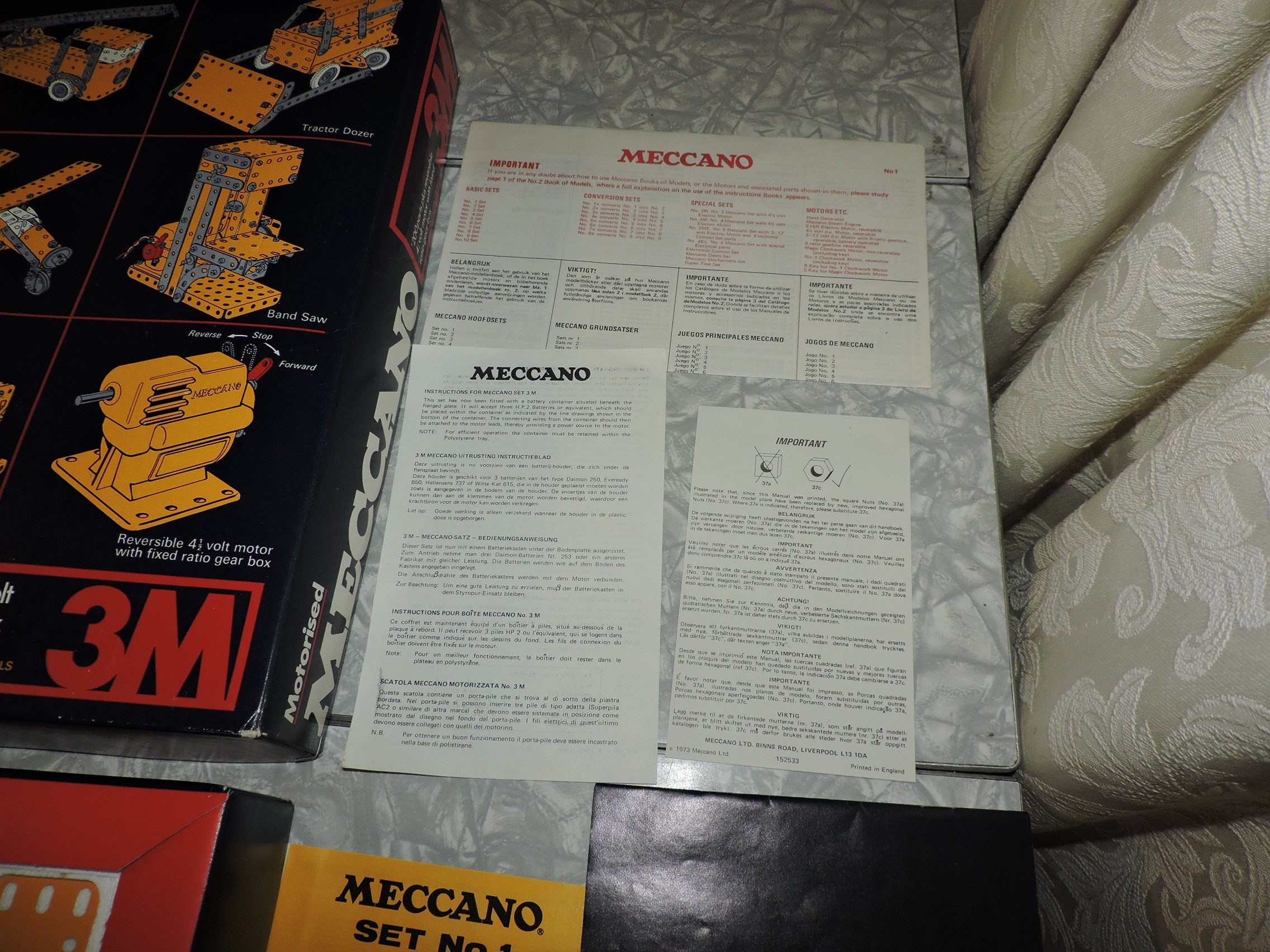 Meccano ~ 1970s ~ Incomplete Set No 3M ~ Box With Instructions - Etsy