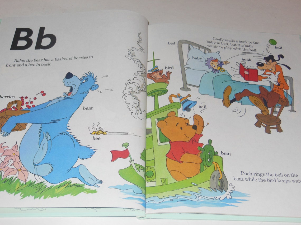 Walt Disney's Alphabet A Z Vintage Hardcover | Etsy