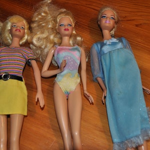 3 Vintage 1990s Barbie /  Mattel Fashion Dolls Lot