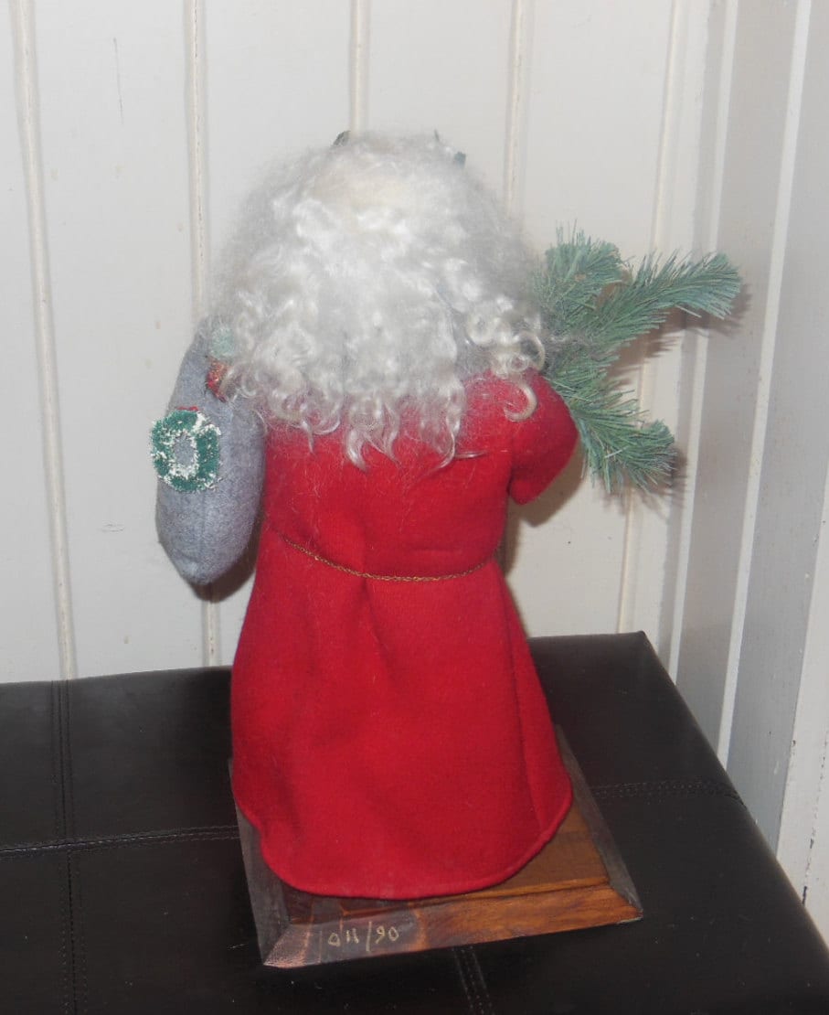 ヴィンテージ 17インチ サンタクロースフィギュア（ツリー人形と袋付き