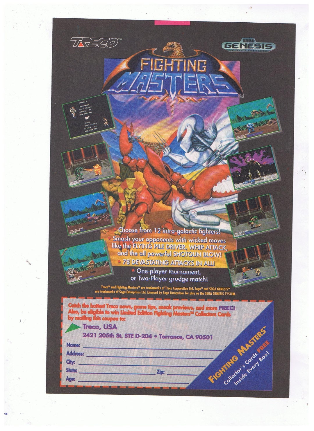 Fighting Masters Sur Sega Mega Drive - Version Japonaise Originale Avec Notice (Treco T-24063)