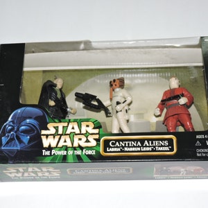 Cantina Showdown 3Sealed Star Wars Actionfiguren Set 1997 POTF Kenner