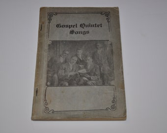 Gospel Quintet Songs Vintage Softcover Music Hymn Book