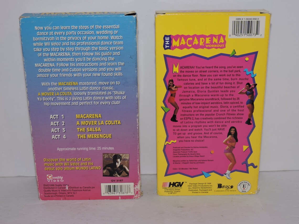 2x MACARENA Dance / Workout VHS Cassette Tapes Etsy