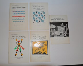 5 dépliants de dryade - Paper Crafts Themed vintage Softcover Books