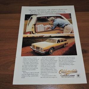 Oryginalna reklama samochodowa Oldsmobile Custom Cruiser z 1979 r. w formie drukowanej