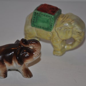 2 x Vintage Elephants Made In Japan